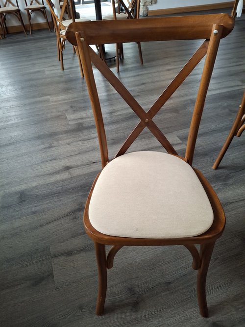 Rosetone Quality Cross Back Dining / Banquet Chairs with Seat Pads