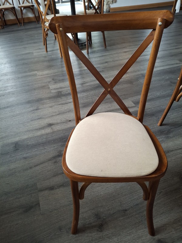 Rosetone Quality Cross Back Dining / Banquet Chairs with Seat Pads Rosetone Quality Cross Back Dining / Banquet Chairs with Seat Pads