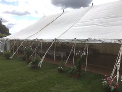 Traditional White Canvas Pole Marquee 95' x 40'