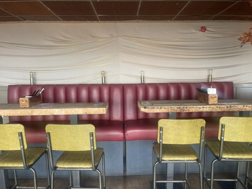 Vintage Red Banquette Seating