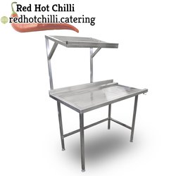 1.21m Stainless Steel Pass Through Dishwasher Table