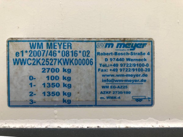 Meyer trailer plate