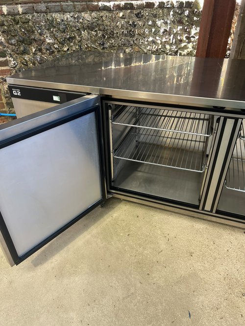 Two door bench fridge for sale