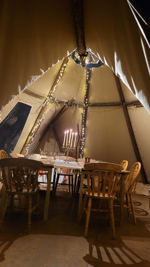 Tipi at night
