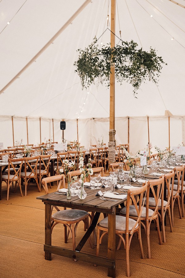 Wedding using trestle tables