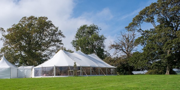 Barkers Celeste Sailcloth Marquee 12m by 30m