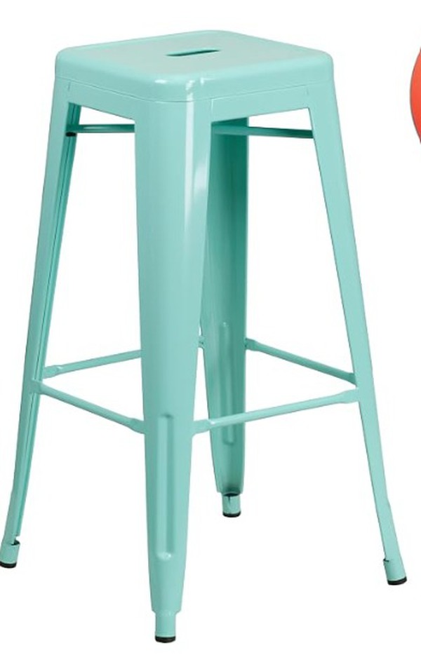 Mit Green Tolix Bar Stools