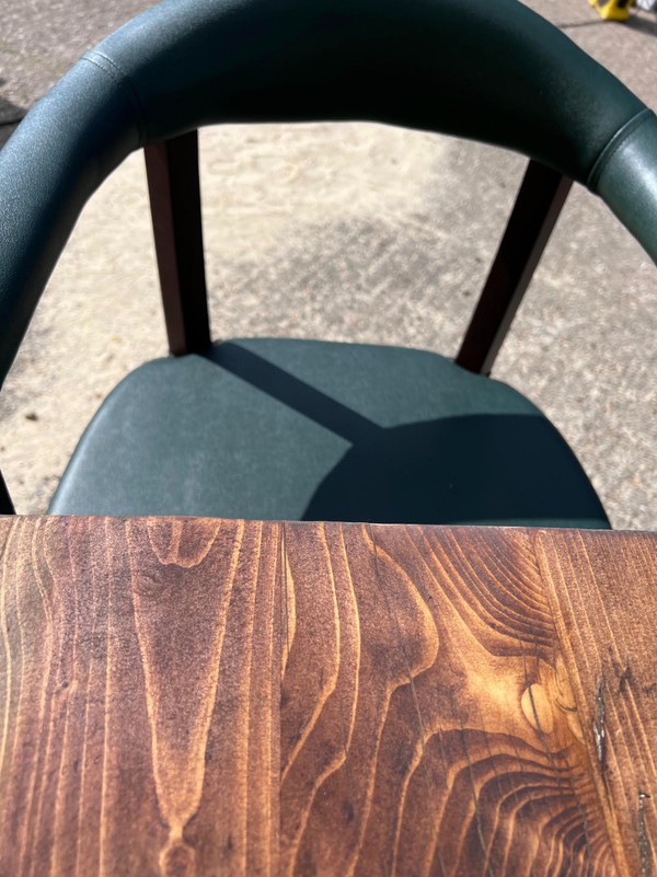 26x Green Padded Dining Chairs