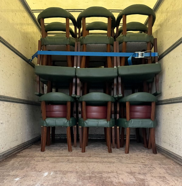 Used 26x Green Padded Dining Chairs