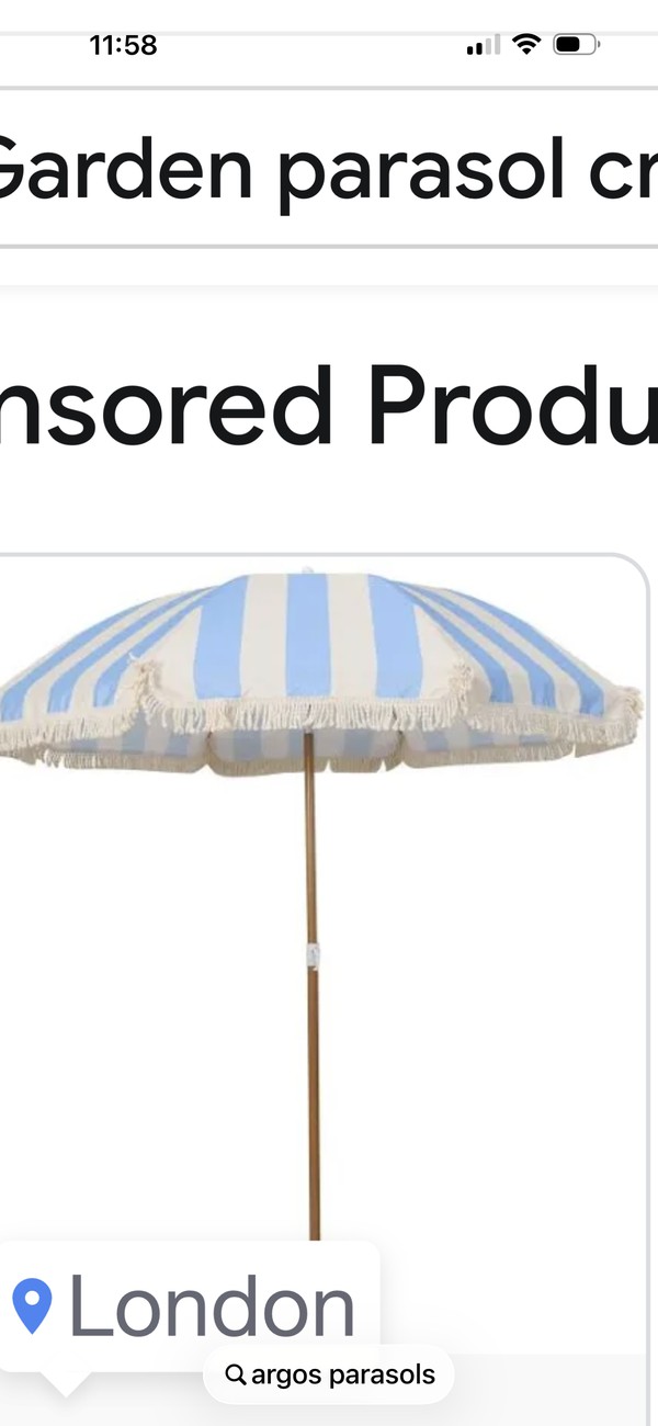 Blue and white beach umbrella for sale Blue and white beach umbrella for sale