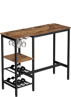 High Table, with Wine Glass Holder and Bottle Rack