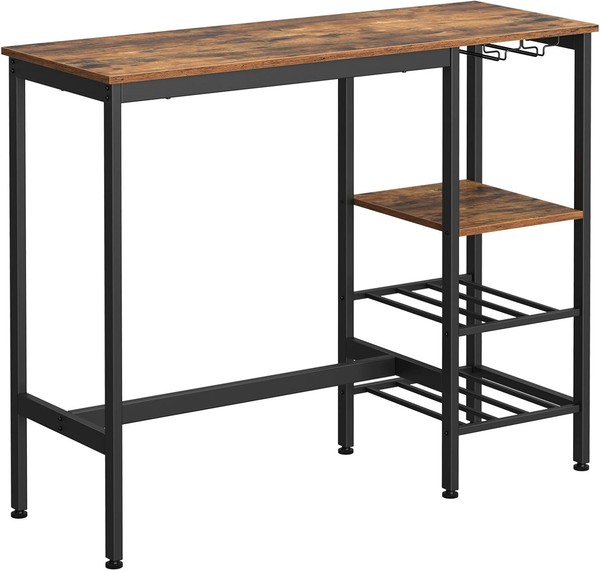 HIgh Table with Wine Glass Holder / Bottle Rack