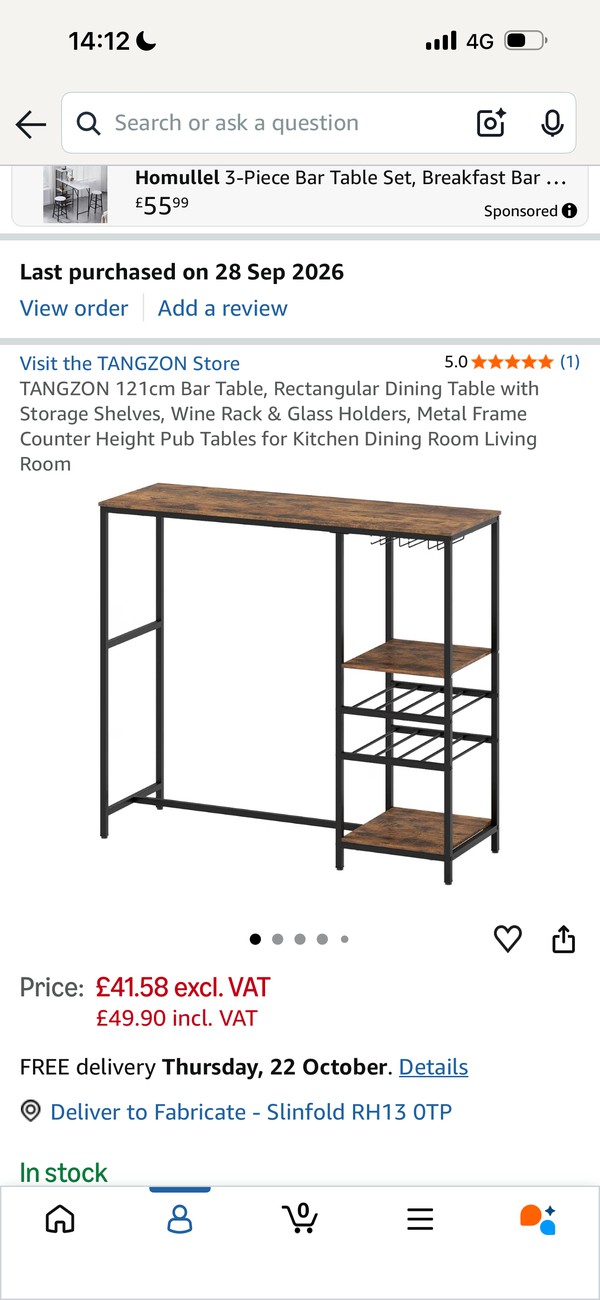 Wine bottle and glasses storage