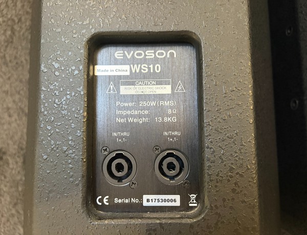 Second Hand Evoson 10" 2-way Loudspeaker