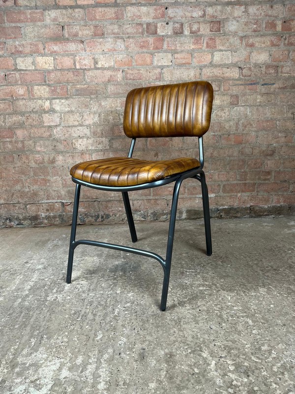 Hoxton Whisky Tan Leather Dining Chairs