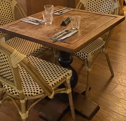 3x Solid Square Wooden Tables For Sale