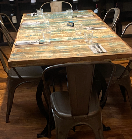 Large Industrial-Style Dining Table For Sale
