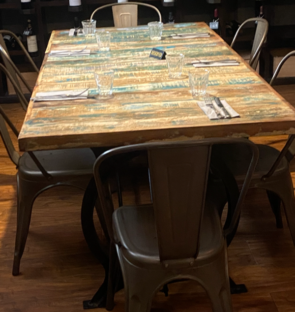 Large Industrial-Style Dining Table For Sale Large Industrial-Style Dining Table For Sale