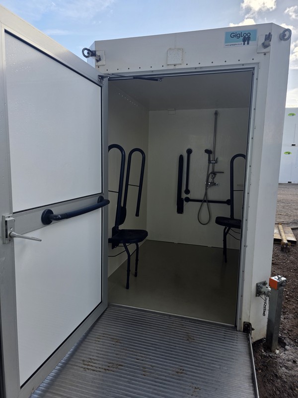 Second Hand 2x GigLoo Accessible Shower Pods Second Hand 2x GigLoo Accessible Shower Pods