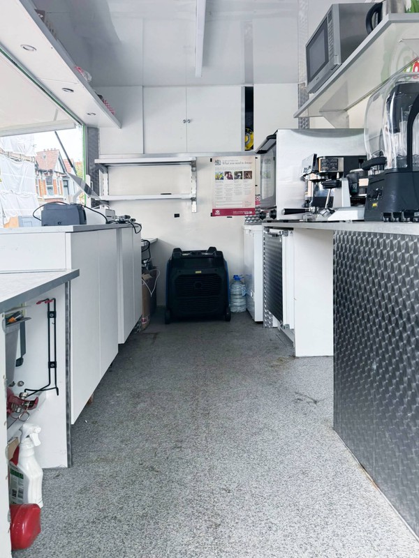 Catering van serving area Catering van serving area