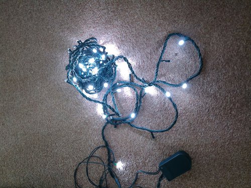 12m White LED Christmas Lights