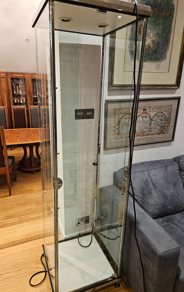 2x Tall Glass Display Cabinets For Sale 2x Tall Glass Display Cabinets For Sale