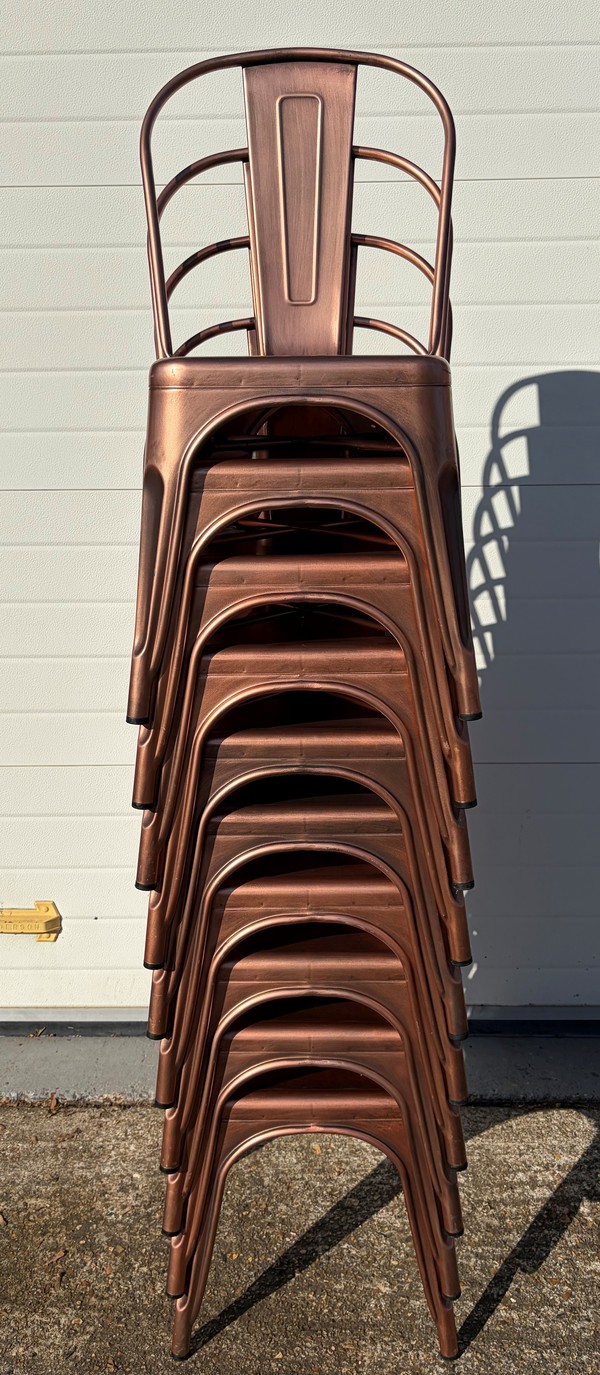 Used 300x Vintage Copper Tolix Chairs Used 300x Vintage Copper Tolix Chairs