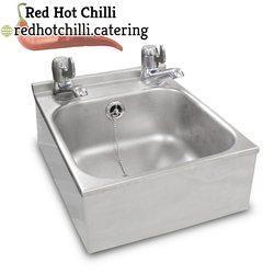 Hand wash sink in stainless steel