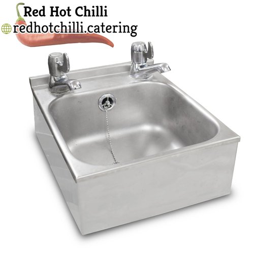 Hand wash sink in stainless steel