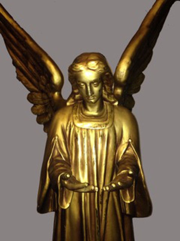 Resin gold angel statue
