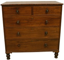 Victorian Mahogany 2 Over 3 Chest of Drawers