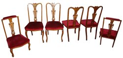 6 Edwardian Walnut Chairs