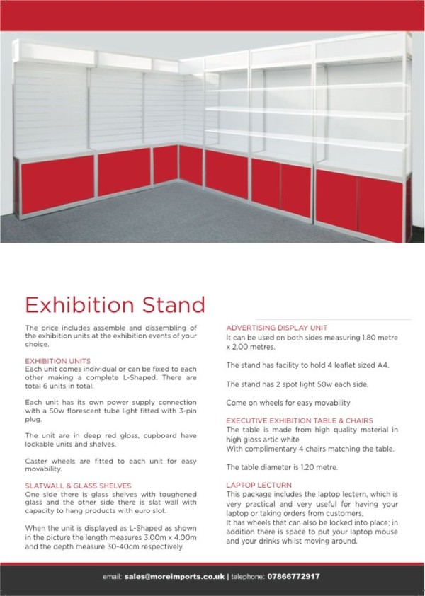 Exhibition stand information