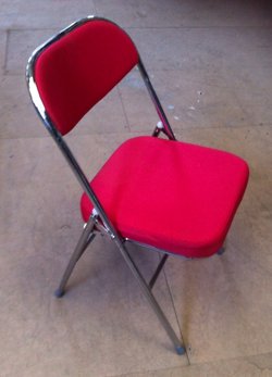 Second hand Chrome Padded Folding Chairs
