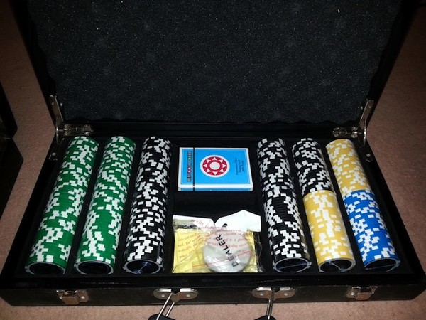 2 Sets of Professional Poker Table Tops with 2 Sets of Chips in Cases