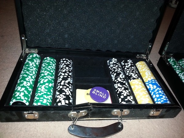 Two Sets of Professional Poker Chips in Cases