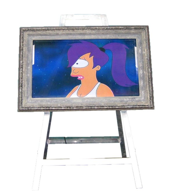 LCD display in antique frame