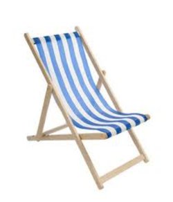 Blue and White striped deck chairs