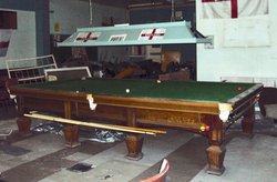 solid oak snooker table