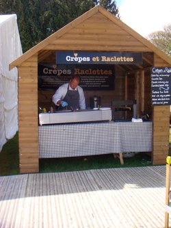 Crepe Hut / Chalet complete with Crepe and Raclettes Signage and Equipment