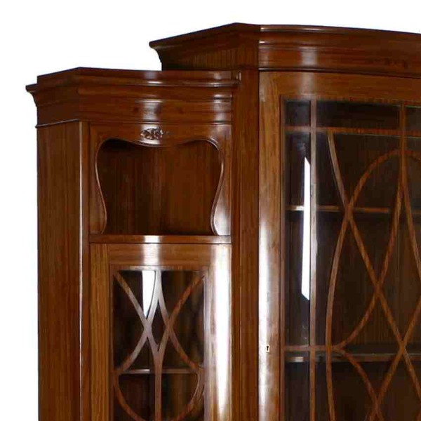 Bow-front display cabinet