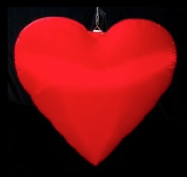 Inflatable heart decoration