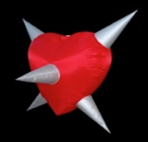 Inflatable heart with spikes Inflatable heart with spikes