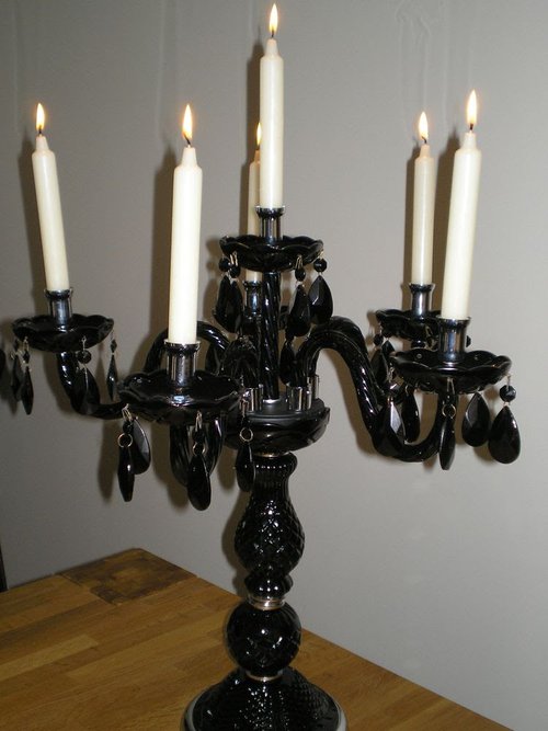Glass candelabras Glass candelabras