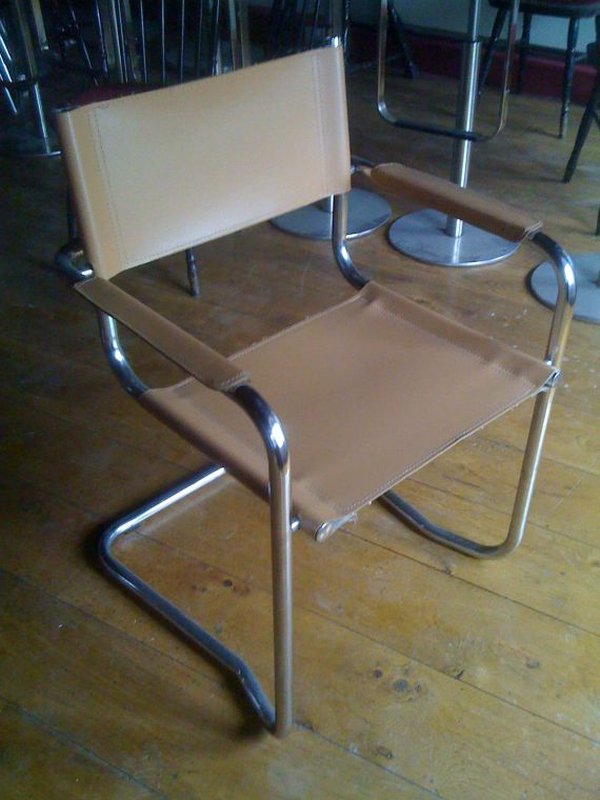 19x Leather & Chrome Delta Chairs