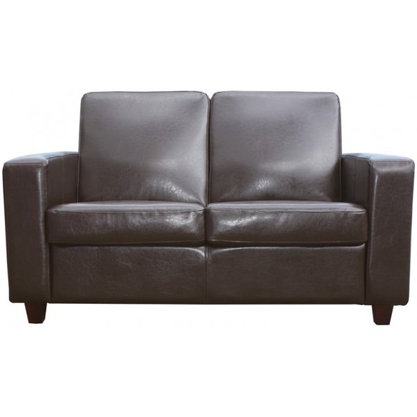 New Brown Leather Mayfair Commercial 2 Seater Sofas