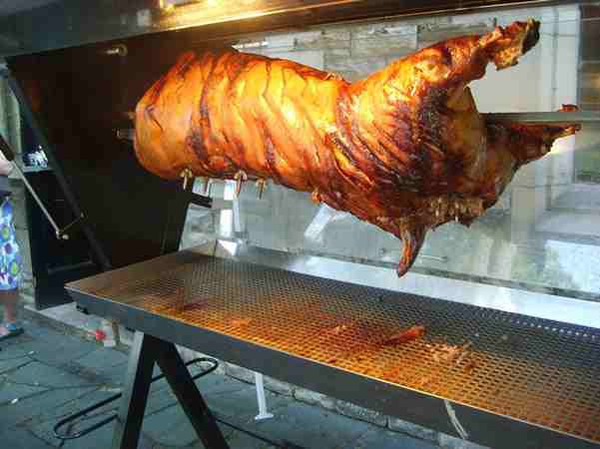 Hog roast machine