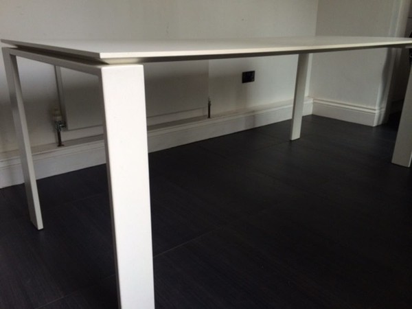 Kartell Four Table in  white stratified laminate