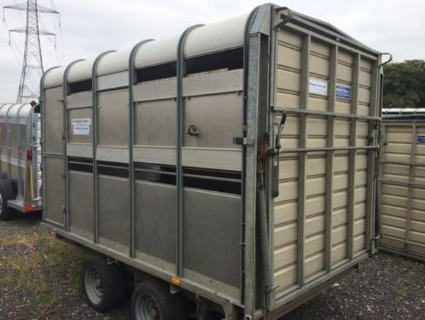 Ifor Williams DP120 - 10ft Twin Axle Livestock Trailer for sale with easy load deck