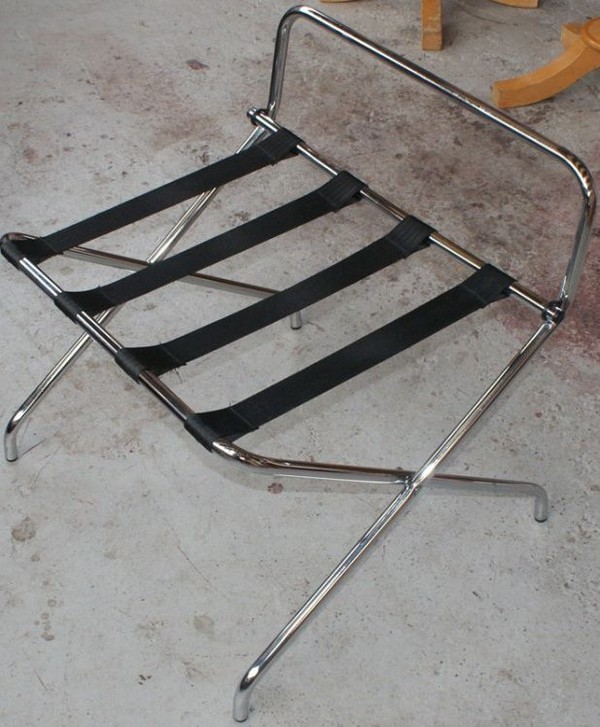 Secondhand Hotel Furniture Luggage Rack or Stand 62x Chrome Luggage
